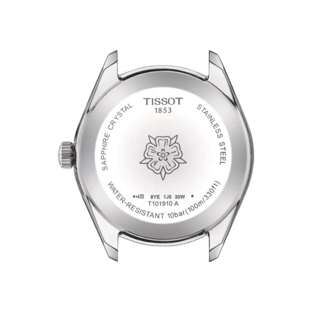【TISSOT 天梭 官方授權】PR100 珍珠貝鑽石女錶-36mm 手錶 送禮 推薦(T1019101111600)