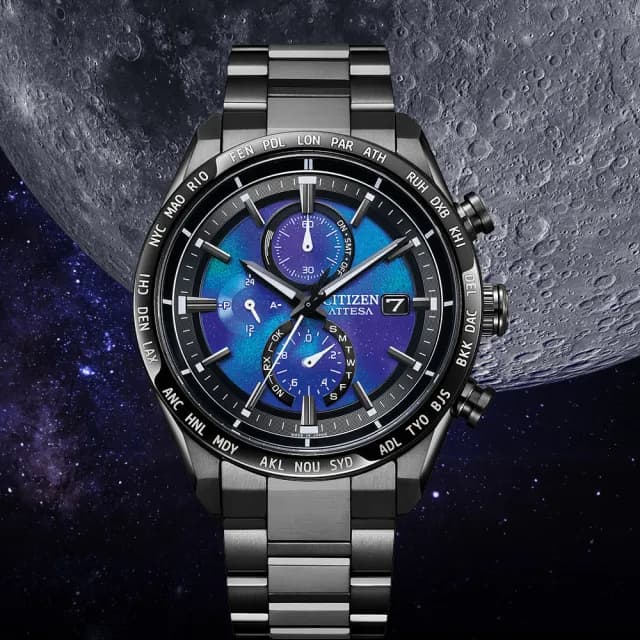 【CITIZEN 星辰】限量 HAKUTO-R 限定款 宇宙登月電波對時 計時腕錶 手錶 畢業 禮物 推薦(AT8285-68Z)