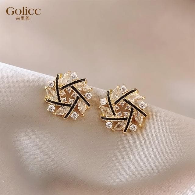 【Golicc】小巧 雪花 耳環(母親節 生日 情人節 飾品 耳釘 耳飾 耳墜 禮物)