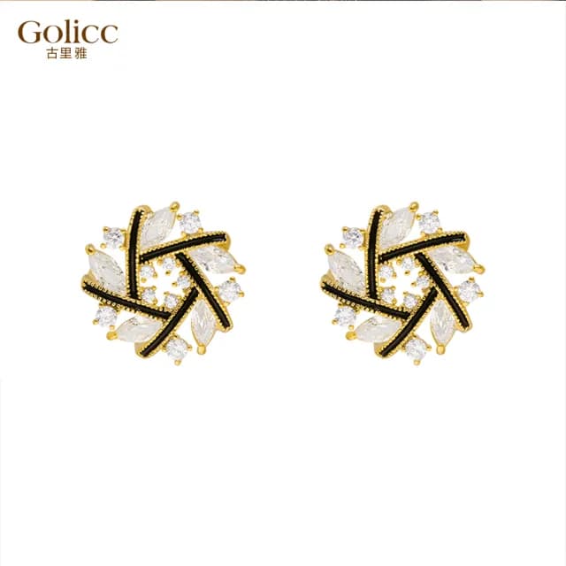 【Golicc】小巧 雪花 耳環(99購物限定 生日 飾品 耳釘 耳飾 耳墜 禮物)