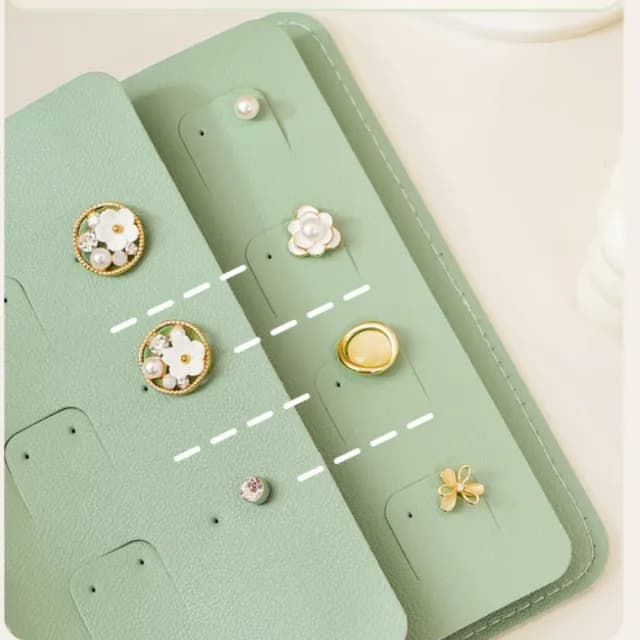 便攜耳環收納冊(耳環飾品盒子首飾包耳飾收納盒 earring organizer)