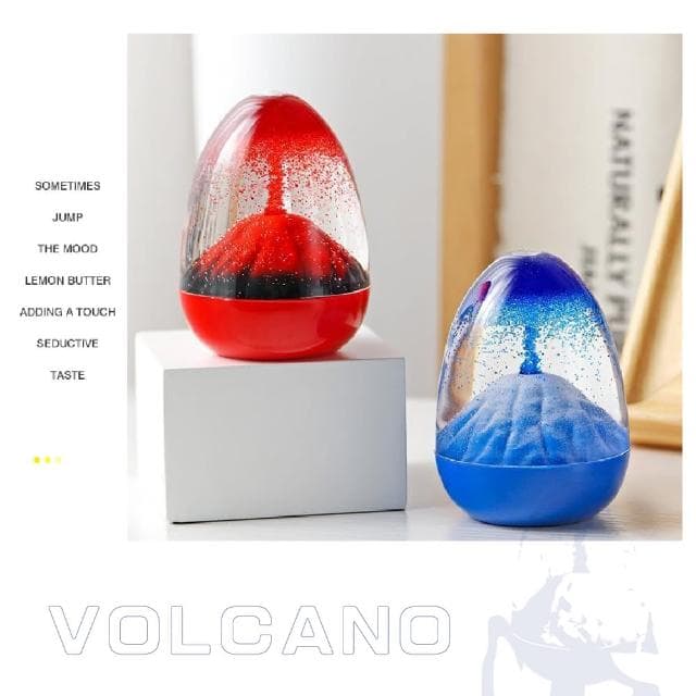 【火山爆發】3D立體沙畫火山液體沙漏(沙畫 減壓舒壓 桌面擺飾 造型擺件 居家裝飾品 兒童 生日 交換禮物)