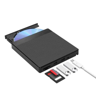 【YOLU】USB3.0 外接式光驅CD/DVD讀取燒錄機 USB雙接頭光碟機 筆電桌機適用(母親節禮物)