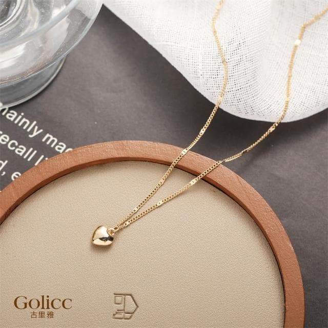 【Golicc】項鍊 韓國 小巧 愛心(母親節 生日 情人節 鎖骨鍊 項鍊 飾品 禮物)