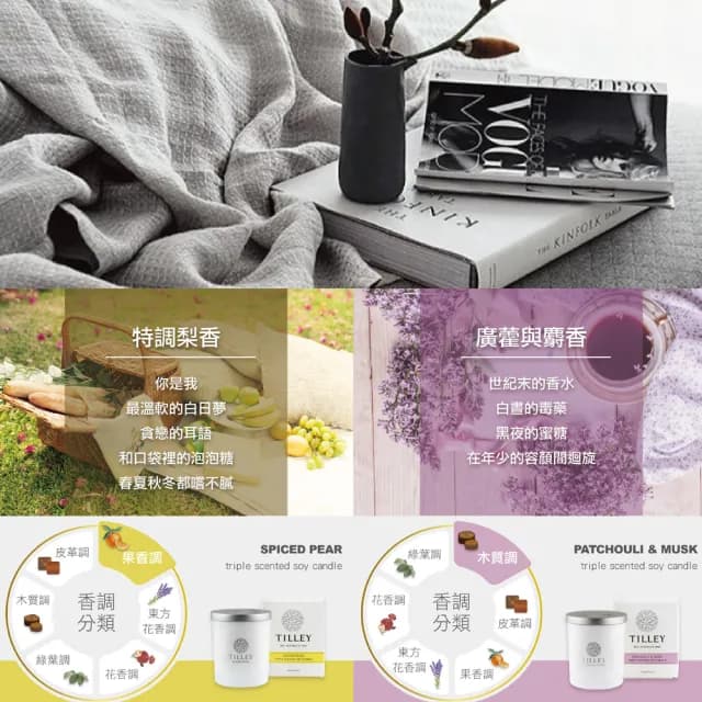 【Tilley 皇家特莉】澳洲原裝微醺大豆香氛蠟燭(共多款可選)