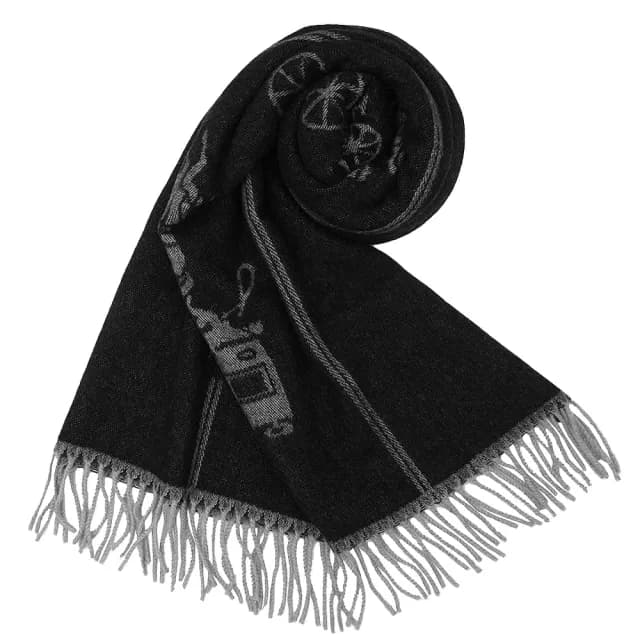 【COACH】經典LOGO羊毛莫代爾喀什米爾圍巾/披巾(任選)