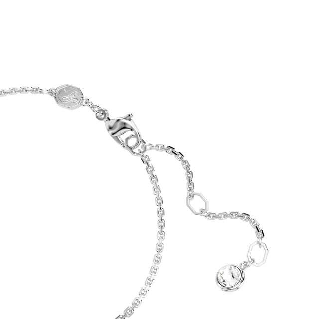 【SWAROVSKI 官方直營】Hyperbola 手鏈 Infinity 白色 鍍白金色 母親節禮物(新改款)