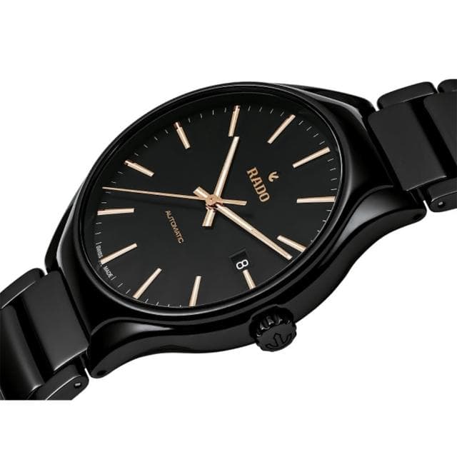 【Rado 雷達表 官方授權】真我系列陶瓷機械錶-黑/40mm R03禮物 送禮 推薦(R27056162)