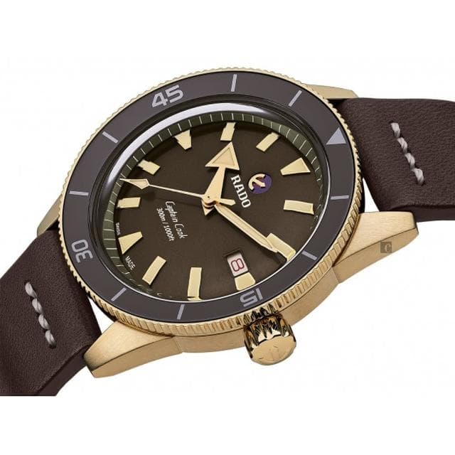 【Rado 雷達表 官方授權】庫克船長青銅自動機械錶-42mm R03推薦 送禮 禮物 推薦(R32504306)