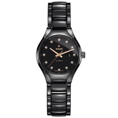 【Rado 雷達表 官方授權】True真系列鑽石自動機械女錶-30mm R03推薦 送禮 禮物 推薦(R27242732)