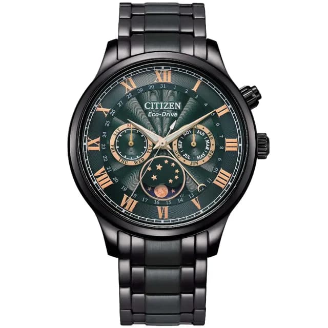 【CITIZEN 星辰】GENTS系列 光動能 月相盈虧顯示 時尚腕錶 畢業禮物 送禮 推薦(AP1055-87X)