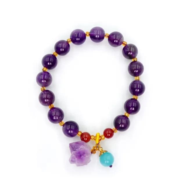 【雨揚】【週年慶】天然紫水晶原礦手鍊-隨機不挑款