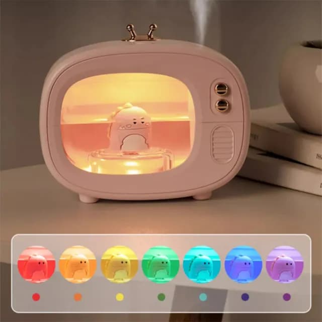 【ANTIAN】雙11 萌寵TV電視氛圍燈霧化水氧機 大霧量噴霧加濕器 補水儀 空氣清淨機