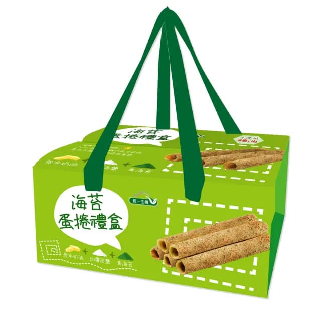 【統一生機】海苔蛋捲禮盒x1盒(36gx8包/盒_中秋/送禮/禮盒)