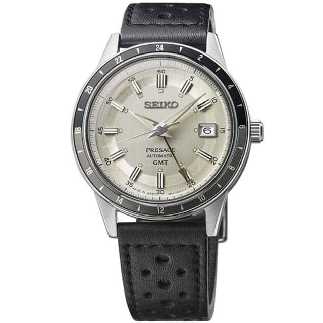【SEIKO 精工】PRESAGE系列 GMT雙時區 復古風 機械腕錶 母親節 禮物 推薦(SSK011J1/4R34-00B0Z)