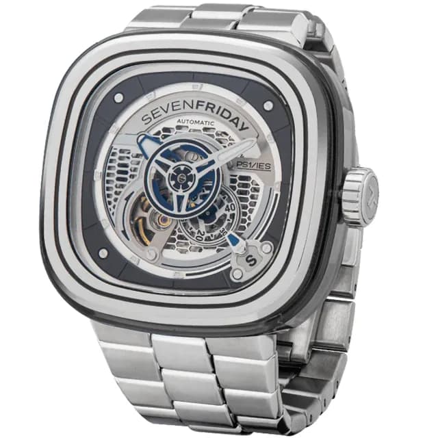 【SEVENFRIDAY】PS1/01M 工業風透視自動上鍊機械錶-47X47.6mm 送禮 禮物 推薦(PS1/01M)