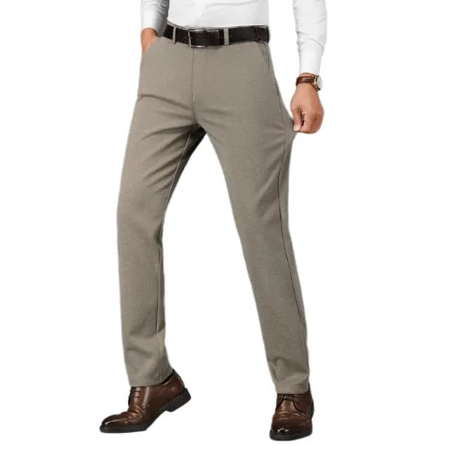 【米蘭精品】現貨+預購 男商務西裝褲修身西裝褲直筒機能免燙(男長褲休閒彈力秋冬抗皺父親節禮物3色74gq18)