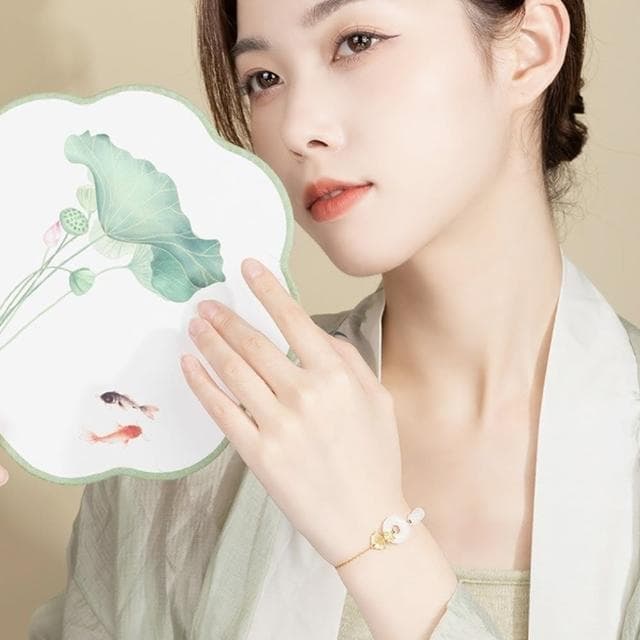 【LEESA】和田玉手鍊\純銀手鏈\平安扣手鍊\玉手鏈\玉手環\女生飾品\小眾手鍊\送女友\送媽媽\禮物