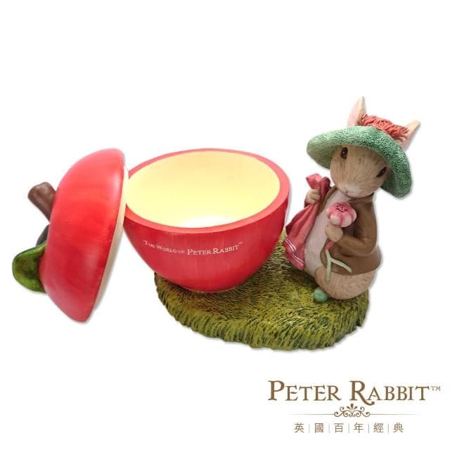 【英國比得兔Petter Rabbit】班傑明蘋果置物罐(擺飾 鑰匙零錢 糖果盤 入厝禮品 收納盒 poly)