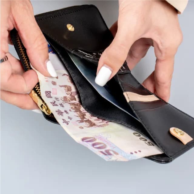 【satana】速達★Leather 簡約拉鍊短夾/皮夾/皮包/零錢包(兩款可選)