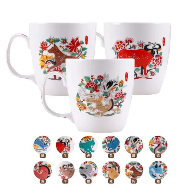 【雨揚】龍年祥願盛溢歡肖杯/咖啡杯/馬克杯(任選3入)