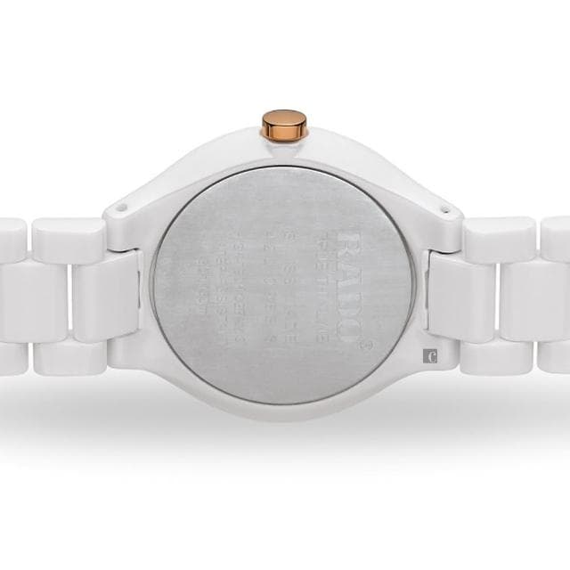 【Rado 雷達表 官方授權】True Thinline真薄系列鑽石女錶-30mm R03推薦 送禮 禮物 推薦(R27958722)