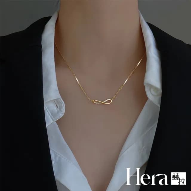 【HERA 赫拉】ll現貨ll氣質冷淡風水鑽鎖骨鍊-2色#H100331B(項鍊 項鏈 情人節禮物 生日禮物)