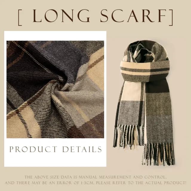 【暖呼呼】秋東美拉德色針織圍巾(仿羊絨 防寒保暖 韓款 脖圍 披巾 秋冬穿搭)