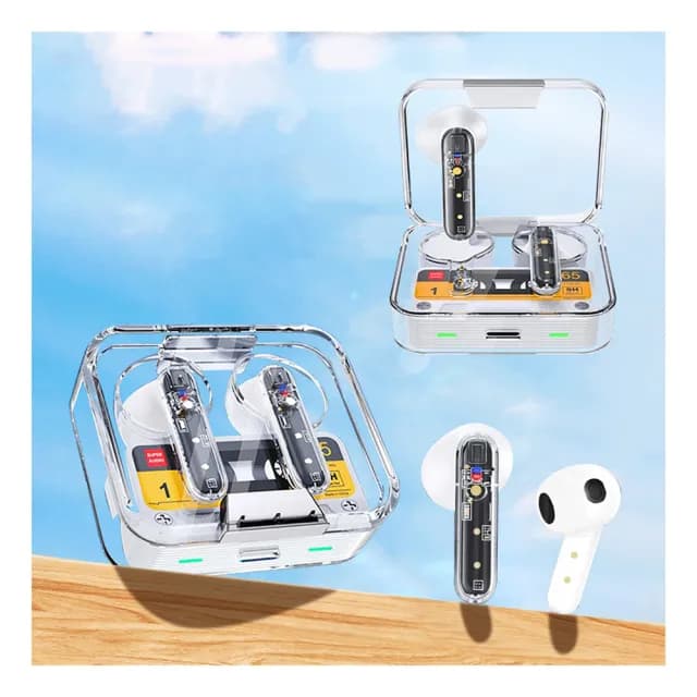 【TOTU】智能降噪透明無線藍芽耳機 藍牙5.3高音質無線耳機 入耳式重低音運動耳機