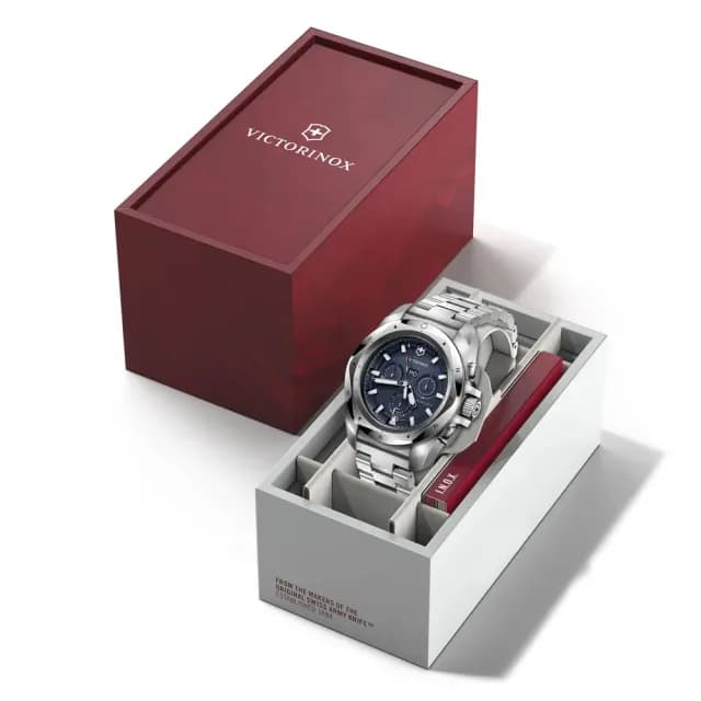 【VICTORINOX 瑞士維氏】I.N.O.X. Chrono 幾何設計 經典計時腕錶 七夕 情人節 送禮 推薦(VISA-241985)