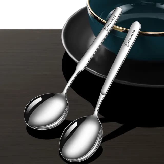 【樂邁家居】醫療級316不鏽鋼 圓頭湯匙 19.5cm(加厚鋼材打造/厚實材質/質感餐具)