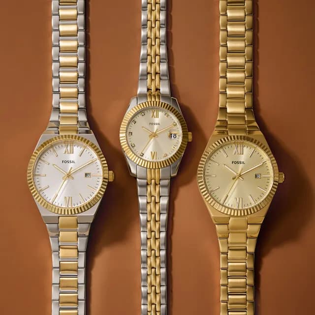 【FOSSIL】Scarlette 林予晞配戴款 簡約金耀手錶-38mm 禮物 送禮 推薦(ES5299)