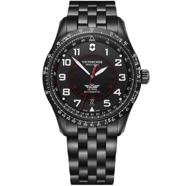 【VICTORINOX 瑞士維氏】AirBoss 經典飛行機械腕錶 七夕 情人節 送禮 推薦(VISA-241974)