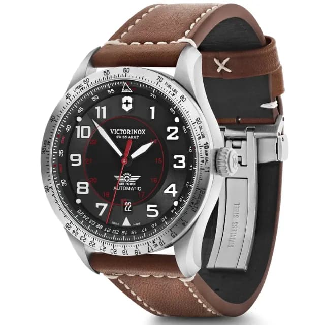【VICTORINOX 瑞士維氏】AirBoss 經典飛行機械腕錶 畢業禮物 送禮 推薦(VISA-241973)