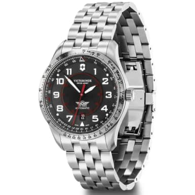 【VICTORINOX 瑞士維氏】AirBoss 經典飛行機械腕錶 畢業禮物 送禮 推薦(VISA-241888)