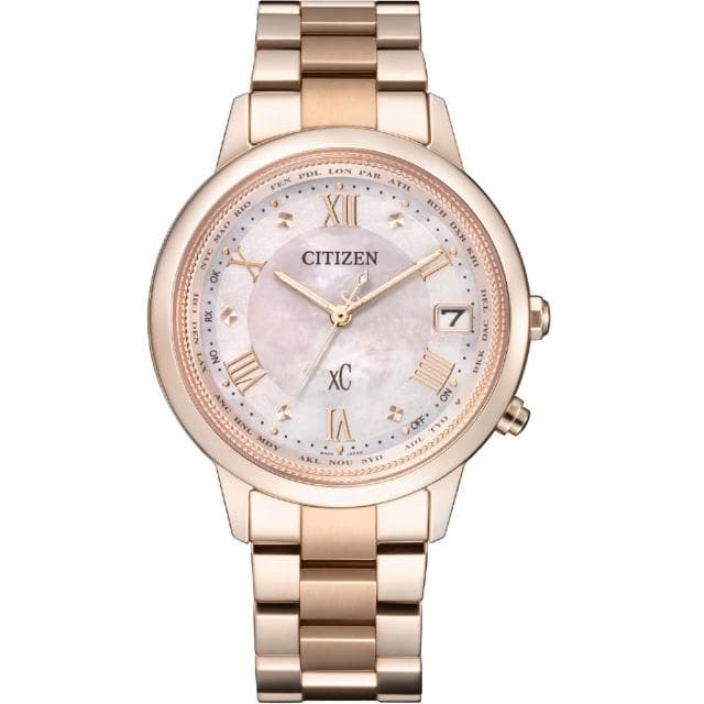 【CITIZEN 星辰】XC 系列 Hebe 田馥甄配戴款 台灣限定 鈦 光動能電波女錶 手錶 畢業 禮物(CB1137-65W/套錶)