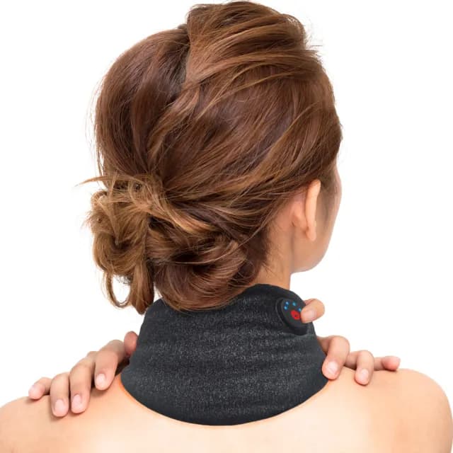 【ROSETO】無線石墨烯熱敷護頸 餘電可視(頸椎放鬆 調溫定時 脖子頸部保暖 母親節禮物)