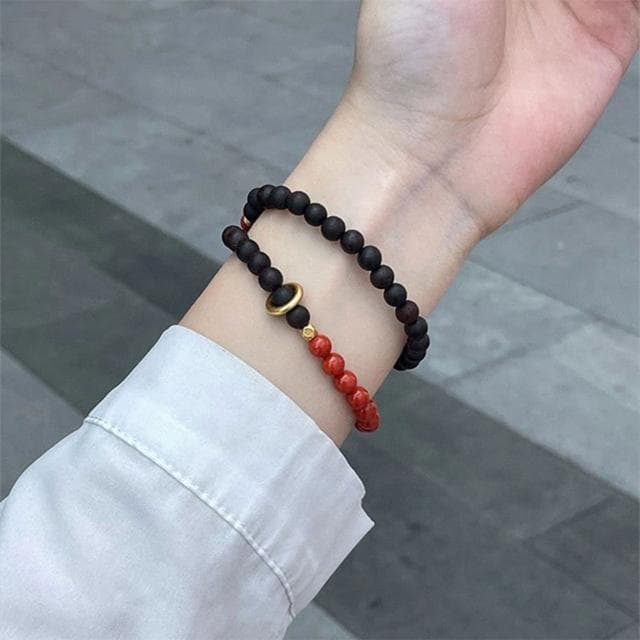 【MoonDy】圓珠手鍊 佛珠手鍊 沉香手鍊 女手串 百搭手鍊 南紅瑪瑙 手環 疊戴手鍊 民族風飾品 送女生 禮物