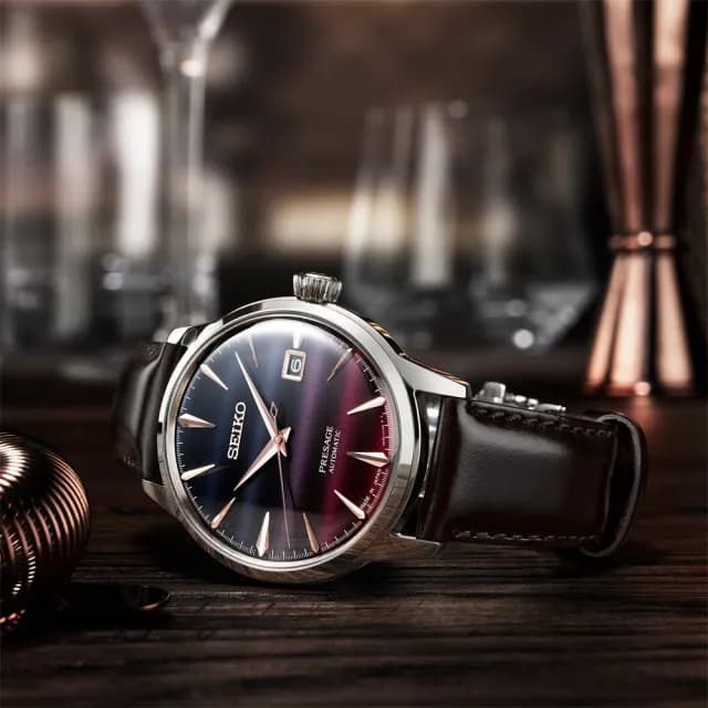 【SEIKO 精工】Presage 限量 紫色日落 STAR BAR 聯名機械錶 男錶 父親節禮物(SRPK75J1/4R35-06F0P)