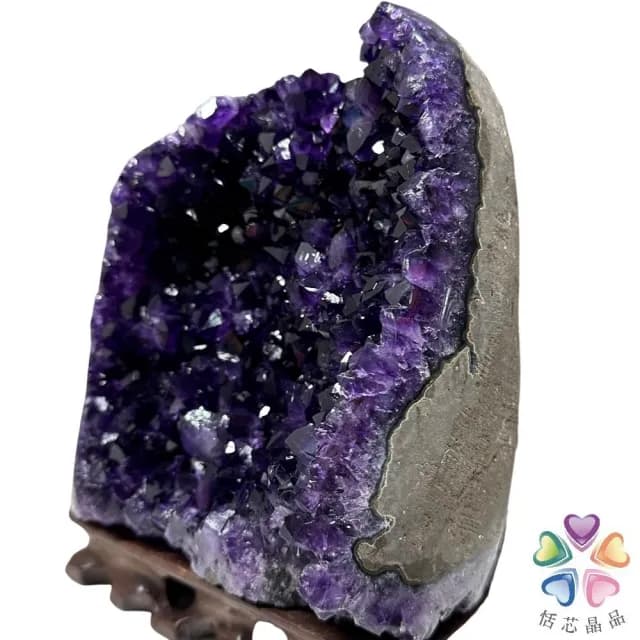 【恬芯晶品】ZA1頂級烏拉圭帝王紫水晶開運招財(辦公室消磁淨化風水財運業績財位招貴人紫晶鎮新年禮物新春)