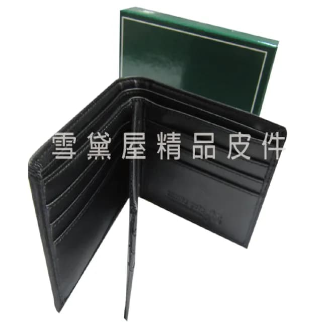【SNOW.bagshop】情人節禮物 真皮包包  短夾專櫃男仕短夾100%進口軟牛皮標準尺寸固定型證件夾附品牌禮盒
