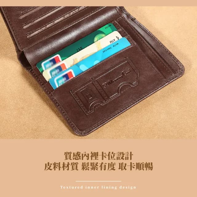【男士經典】雙11 復古油蠟皮夾(牛皮 防盜刷 RFID 三折短夾 皮包 零錢包 手拿包 男用