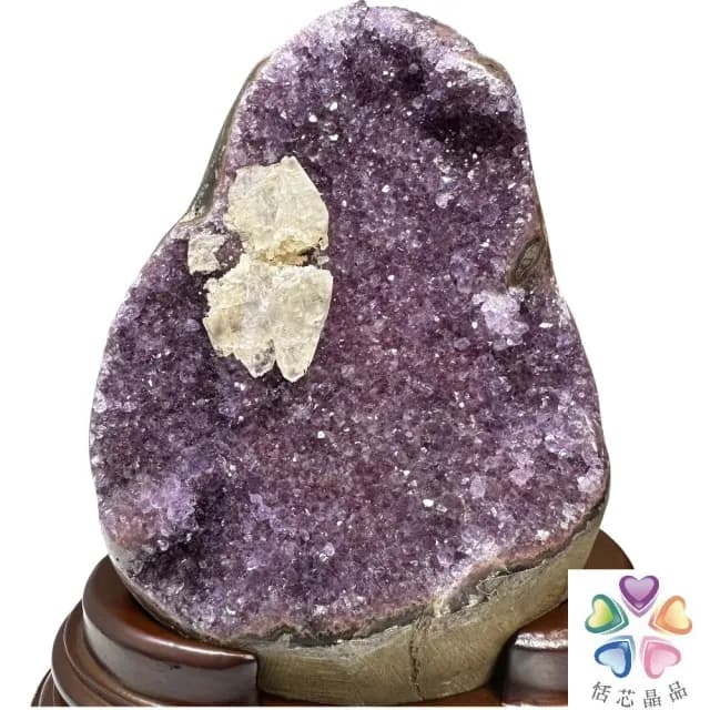 【恬芯晶品】PD3烏拉圭方解石水晶開運外來財(紫水晶消磁淨化財運財位招財招貴人紫晶鎮新年禮物新春)