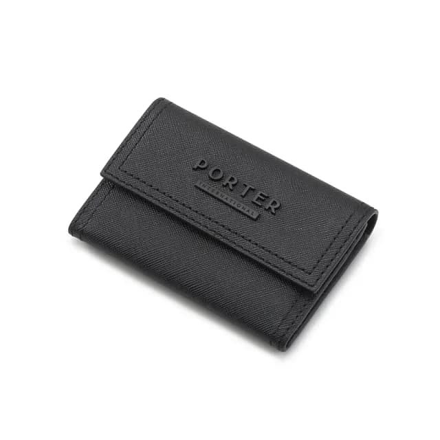 【PORTER INTERNATIONAL】堅毅自信AVENUE真皮零錢包(黑)
