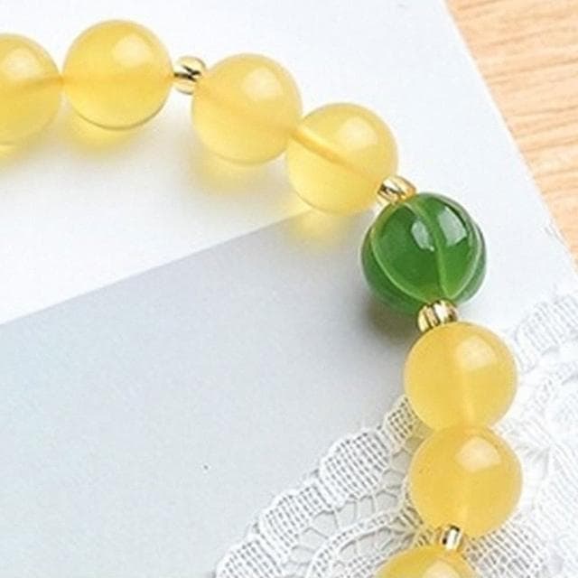 【LEESA】玉手鍊\佛珠\蜜蠟手串\圓珠手串\琥珀蜜蠟手鍊\保平安手鍊\玉葫蘆\簡約飾品\送女生\生日禮物