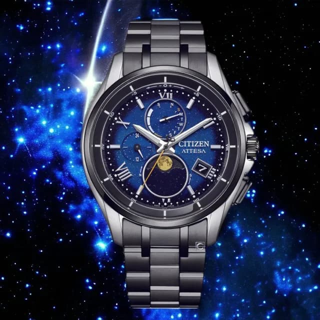 【CITIZEN 星辰】ATTESA 30 週年限量超級鈦 光動能 電波 腕錶 藍色 男錶 手錶 畢業 禮物 推薦(BY1007-60L)