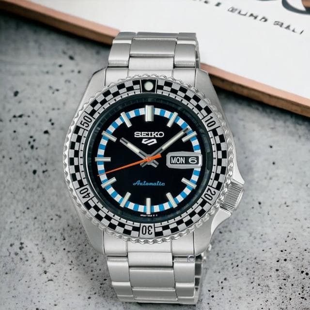 【SEIKO 精工】5 Sports 賽車風格 機械腕錶 黑色 男錶 指針錶 手錶 禮物 畢業(4R36-15K0D/SRPK67K1)