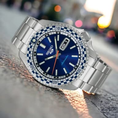 【SEIKO 精工】5 Sports 賽車風格 機械腕錶 藍色 男錶 指針錶 手錶 禮物 畢業(4R36-15Z0B/SRPK65K1)
