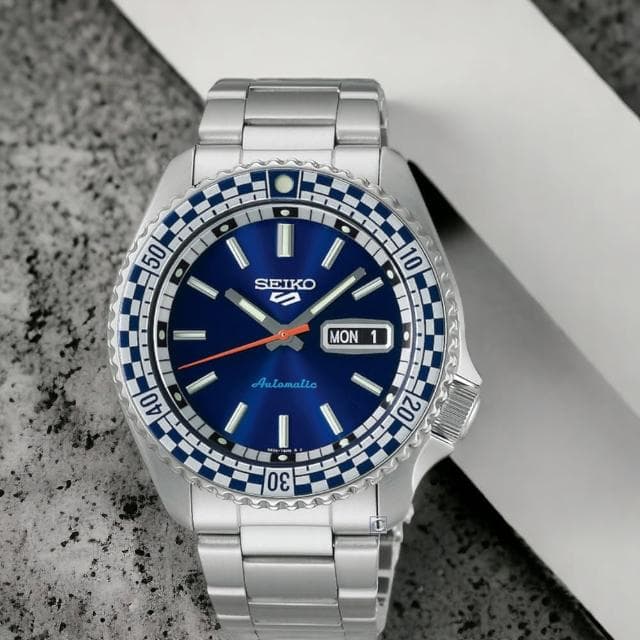 【SEIKO 精工】5 Sports 賽車風格 機械腕錶 藍色 男錶 指針錶 手錶 禮物 畢業(4R36-15Z0B/SRPK65K1)