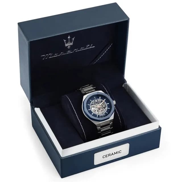 【MASERATI 瑪莎拉蒂】STILE 多角形鏤空機械錶-45mm 禮物 送禮 推薦(R8823142004)